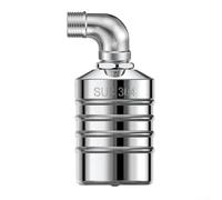 Jotekonoby Automatic Water Level Controller, Stainless Steel Float Valve for Tank Filler, Cistern Fill Valve, Rainwater Harvesting, Livestock Trough Waterer(A side inlet)