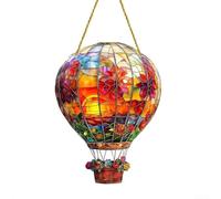 Jotekonoby Bee Bee's Nest Love Hanger Sun Catcher, Acrylic Hanging Decoration with Hot Air Balloon Design for Indoor Outdoor Garden Decor, 20x15cm
