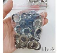 Jotekonoby Brass Canvas Buttons 12mm with Installation Tools for Clothing, Leather, Handbags and DIY Crafts - 120 Sets Metal Eyelets Fasteners Box(Black)