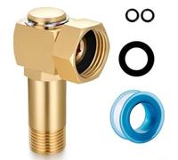 Jotekonoby Brass Swivel Elbow Connector 3/4 GHT Female to 1/2 for NPT Male Garden Hose Reel Replacement Parts for Irrigation and Watering Systems(1PCS)