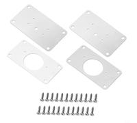Jotekonoby Cabinet Hinge Repair Plate Stainless Steel Furniture Door Hinge Mending Kit with Mounting Screws for Kitchen Cupboard Drawer 90x50mm(2pc-A+B)