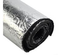 Jotekonoby Car Hood Sound Deadening Mat, 5mm Thick Heat Insulation Foam with Fiberglass Reinforcement, 200 x 50 cm Silver Sheet for Engine Noise Reduction