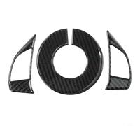 Jotekonoby Carbon Fiber Steering Wheel Accent Cover Trim Set for 2012-2015, 3 Piece Interior Moulding Kit Fits Performance Custom Mod