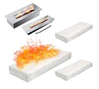 Jotekonoby Ceramic Sponge, Heat Resistant Ceramic Fiber Blanket For Fireplace Indoor Bio-Ethanol Burner Protection Mat Combustion Chamber Safety White 3 Pack(30×10×1CM)