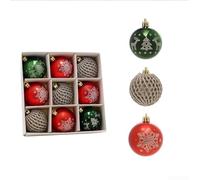 Jotekonoby Christmas Ball Plastic Ornament Set with Electroplated Finish, Modern Simple Style Red Tree Decoration for Indoor and Outdoor Festive Display(A)