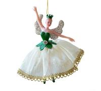 Jotekonoby Christmas Tree Decoration Pendant Featuring A Ballet Girl Doll With Angel Motif, Constructed From ABS Material For Lasting Holiday Use(B gold girl)