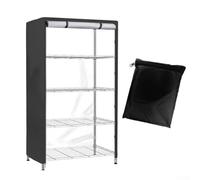 Jotekonoby Clear PVC Mesh Storage Shelf Cover with 3-Way Zippers, Water Resistant Outdoor Protection For 36" L x 18" W x 72" H Metal Racks