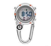 Jotekonoby Clip On Watch Sports Backpack Carabiner Watch Glow In The Dark Pocket-Watch With For Compass For Outdoor Climbing Hiking Activities(Orange)