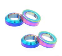 Jotekonoby Concave and Convex Washer Set for Bike Disc Brake Caliper Spacer M6x5.5-10, For CNC Alloy Disc Brake Shim with Adjustable Height for Bicycle Brake Mount(Colorful)