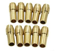 Jotekonoby Copper Drill Bit Collet Set 10 Pieces 0.5-3.2mm Mini Drill Chuck 4.8mm Precision Rotary Tool Accessories for Electric Grinder Dremel Compatible