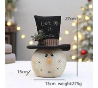 Jotekonoby Cute Christmas Snowman Figurine Decoration | Fabric & PP Cotton Holiday Ornament For Indoor And Outdoor | Whimsical Winter Display Accent(E)