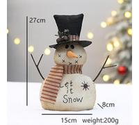 Jotekonoby Cute Christmas Snowman Figurine Decoration | Fabric & PP Cotton Holiday Ornament For Indoor And Outdoor | Whimsical Winter Display Accent(A)