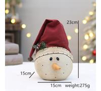Jotekonoby Cute Christmas Snowman Figurine Decoration | Fabric & PP Cotton Holiday Ornament For Indoor And Outdoor | Whimsical Winter Display Accent(F)