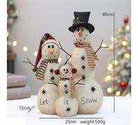 Jotekonoby Cute Christmas Snowman Figurine Decoration | Fabric & PP Cotton Holiday Ornament For Indoor And Outdoor | Whimsical Winter Display Accent(G)