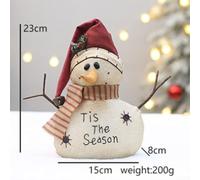 Jotekonoby Cute Christmas Snowman Figurine Decoration | Fabric & PP Cotton Holiday Ornament For Indoor And Outdoor | Whimsical Winter Display Accent(B)