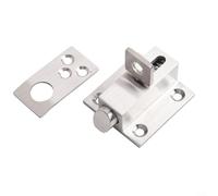 Jotekonoby Door Spring Bolt Stainless Steel Automatic Gate Latch Bounce Lock Attic Loft Ceiling Hatch Lock Catch Tool For Casement Balcony for WINDOWS Square Round Design