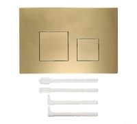 Jotekonoby Dual Flush Plate For GEBERIT Sigma01, Sigma20, Sigma21, Sigma30, Sigma50, And UP300 Dual Flush Systems, Stylish Chrome Finish(Brushed Gold)