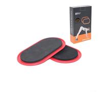 Jotekonoby Dual-Sided Pilates Core Sliders with Large -Surface for Hands or Feet, Gliding Disc Plates for Full Body Workout on Hardwoo, Portable Equipment(Red)