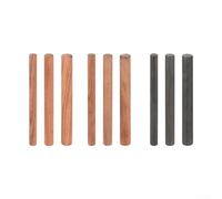 Jotekonoby Ebony Rosewood Red Sandalwood Round Log Tenon 8/10/12mm DIY Woodworking Solid Wood Dowel Pins Furniture Making Craft Project Material(10mm ebony)