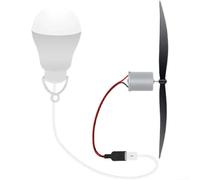 Jotekonoby Educational Wind Power Generator Kit With USB LED Light Metal Wind Turbine Motor 18Cm Propeller For Science Learning Experiments