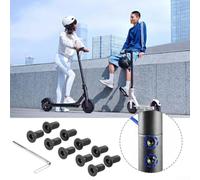 Jotekonoby Elec Scooter Screw Set for Ninebot Es1 Es2 Es4 with Segway with Steel Mounting Bolt Kit Compatible Wrench for Ninebot by Stainless for Electric (10PCS)