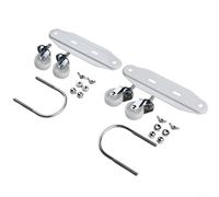 Jotekonoby Electric Heater Mobile Stand Set, 2Pcs Carbon Steel Radiator Trolley With Rotating Wheels, Portable Heater Bracket Black White(White)