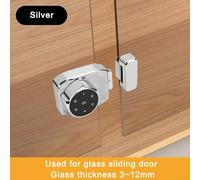 Jotekonoby Electric Password Lock for Glass Cabinets with Touch Panel Keypad, 4-16 Digit Code, Rechargeable Battery and Low Voltage Alarm, Compatible with Push(Type B Silver)