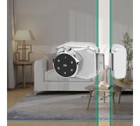 Jotekonoby Electric Password Lock for Glass Cabinets with Touch Panel Keypad, 4-16 Digit Code, Rechargeable Battery and Low Voltage Alarm, Compatible with Push(Type A Silver)