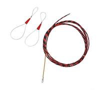 Jotekonoby Electrician Cable Threading Tool, Fiberglass Fish Tape for Wiring, 5mm Diameter 5/15/30m Wire Puller for Conduit Installation, Red + Black Cable(5m)