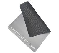 Jotekonoby Ellipse Machine Mat Non-Slip Exercise Equipment Mat Fitness Workout Floor Protector for Home Gym Shock Absorbing Noise Reducing Wear-Resistant Black Gray 43x60x0.3cm(Gray)