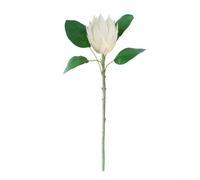 Jotekonoby Fake Protea Cynaroides Artificial Flower Bouquet for Wedding Table Decor DIY Home & Garden Floral Décor 52 cm (20.4 inch) Realistic Look(White)