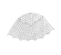 Jotekonoby Folding Fishing Landing Net Replacement for Saltwater and Freshwater, PVC Mesh Net Without Handle, 55cm Depth (Black/White), Compatible with Stan(DEPTH 55CM)