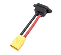 Jotekonoby for XT90 to 3-Pin AC Charging Cable for E-Bike Battery 48V 36V 72V, Tinned Copper Wire with Cover, 5.3 sq mm, 10 cm, Red(70MM)