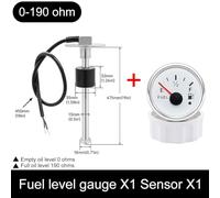 Jotekonoby Fuel Level Sensor for Boat and Car, 0-190 Ohm Fuel Gauge Sending Unit with 52mm Marine Fuel Level Indicator, Stainless Steel Tank Sensor, IP67(475mm)