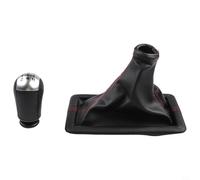 Jotekonoby Gear Shift Knob and Dust Cover Boot Set Compatible with 2005-2009, Black Red Line Material, OEM 8R3Z-7277-AA, Enhanced