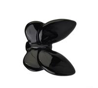 Jotekonoby Glass Crystal- Butterfly Ornament For Home Decor With Bright Colours, 6.5x8x3cm High Borosilicate Glass Decorative Piece For Table And Party(black)