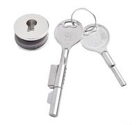 Jotekonoby Glass Display Case Lock, Reptile Vivarium Locks, Sliding Glass Door Lock with 2 Keys for Jewelry Cabinet Showcase Furniture Hardware(1pcs)