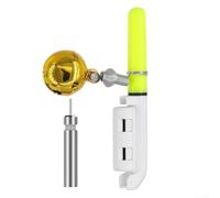 Jotekonoby Glow-in-the-Dark Fishing Rod Tip Light - Electronic Bite Alarm for Night Fishing(Fluorescent green)