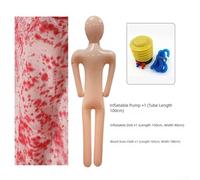 Jotekonoby Halloween Horror Inflatable Bloody Corpse Decoration for Yard and Escape Room, Red Black Hanging Dead Body Set with Bandages and Air Pump for Spooky(Blood cloth style)