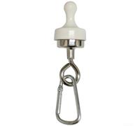 Jotekonoby Heavy Duty Magnetic Hook, Camping Tent Light Hanger, Portable Backpack Gear Organizer, Tarp Canopy Clip With D Ring, Strong Magnet For Metal(Large White)