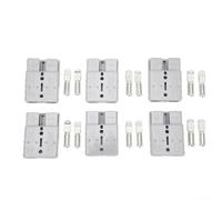 Jotekonoby Heavy Duty Wire Connectors, 50A DC, Silver Plated Copper Contacts, Vibration Resistant, 6AWG, For Vehicle Auxiliary Power, Solar Installations(6pcs-Grey)