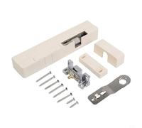 Jotekonoby Hydraulic Door Closer with Adjustable Damping Buffer for Wooden Doors, Anti-Pinch Safety Design, for Easy Installation for Indoor and Out(White-Left)