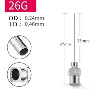 Jotekonoby Industrial Glue Dispensing Machine Needle 25mm Stainless Steel High Temperature Precision Fluid Dispenser Tip 1 Inch 8G-30G Range(26G)