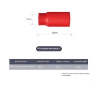Jotekonoby Insulated Socket Wrench 1000V, 3/8 Inch Drive Ratchet Handle for Electricians, Hex Socket Adapter 9mm to 27mm, TPE Insulated Hand Tool, Chrome(13MM)