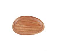 Jotekonoby Irregular Oval Wooden Serving Tray for Dinner Plates, Snacks, Fruits and Desserts - Natural Wood Color Solid Wood Material Multi-Use Kit(17.5 * 10.8)