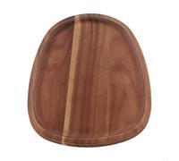 Jotekonoby Irregular Oval Wooden Serving Tray for Dinner Plates, Snacks, Fruits and Desserts - Natural Wood Color Solid Wood Material Multi-Use Kit(30.5 * 20)