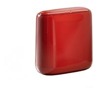 Jotekonoby Large Capacity Push Top Oval Waste Bin with Double Container for Bathroom and Kitchen, 12L Trash Can in White, Green or Red(Red)