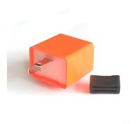 Jotekonoby LED Flasher Relay for Motorcycle, 2 Pin, 12V, Orange | Orange, ABS, 6V 12V, Adjustable Rate, Waterproof, for hyper for flash Fix