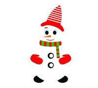Jotekonoby Magnetic Fridge Stickers Christmas Collection Featuring Snowman Face and Festive Elements - Reusable PVC Wall Art for Holiday Decoration(B)