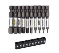 Jotekonoby Magnetic Screwdriver Bit Kit 1/4 Inch Hex Shank 11 Piece Set Cross for Phillips Torx Hex Key Driver Bits PH1 PH2 PH3 T8 T15 T20 T25 with Magnetic Holder(Inner Hexagon)